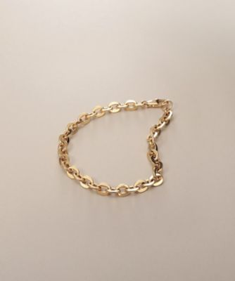 ＜COCOSHNIK (Women)＞Ｋ１８中空フラットアズキチェーン　ブレスレットＬ（２００２５７５１６７）