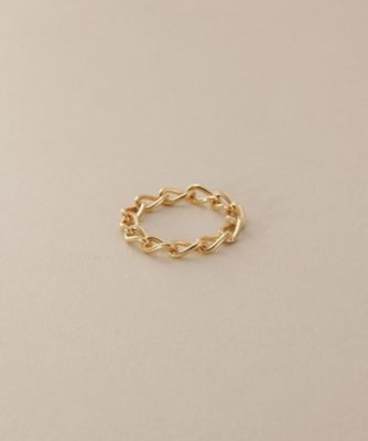＜COCOSHNIK (Women)＞Ｋ１８ロングキヘイチェーン　リング（２００２５７５１７１）