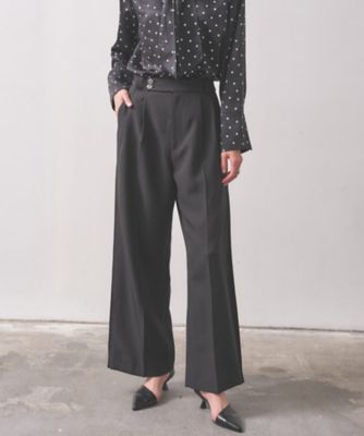 ＜GALLEST (Women)＞【オケージョン／セットアップ可能】ダブルクロスサイドボックスワイドパンツ（２００２５７６７１９）