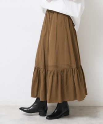 ウエストゴム／洗える】コットンフレアスカート（2002576720