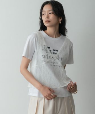 ＜GALLEST (Women)＞メッセージプリントクルーネックＴシャツ（２００２５７６７５２）