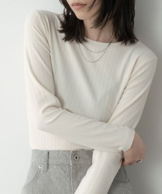 ＜GALLEST (Women)＞バックオープンリブ長袖Ｔシャツ（２００２５７６７５３）