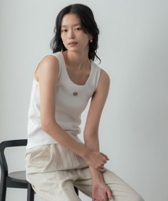 ＜GALLEST (Women)＞ロゴ刺繍リブタンクトップ（２００２５７６７５６）