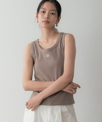 ロゴ刺繍リブタンクトップ（2002576756） | GALLEST (Women
