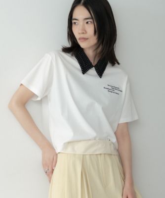 ＜GALLEST (Women)＞クルーネック刺繍Ｔシャツ（２００２５７６７７５）