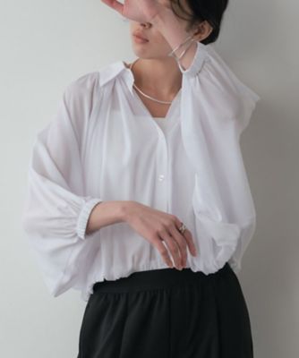 ＜GALLEST (Women)＞バルーンシアーブラウス【接触冷感】（２００２５７６７７８）