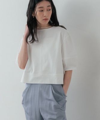 ＜GALLEST (Women)＞【マシンウォッシュ／接触冷感】ハーフスリーブフォルムカットソー（２００２５７６８２０）