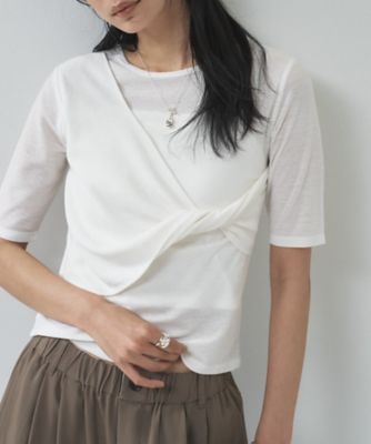 ＜GALLEST (Women)＞ツイストガーゼカットソー（２００２５７６８４０）