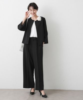 入卒／セレモニー／セットアップ可能】ダブルクロスワイドパンツ