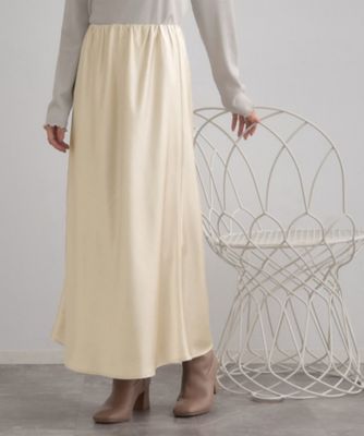 ＜COUTURE BROOCH (Women)＞シルキーヘビーサテンスカート（２００２５７７１０８）