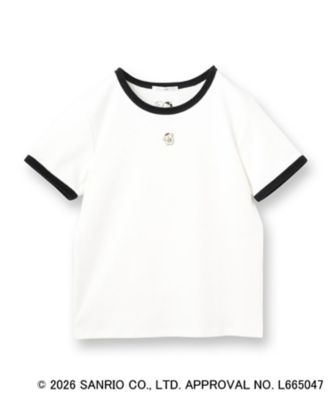 ＜index (Women)＞【ポムポムプリン】リンガーベロアＴシャツ【洗濯機ＯＫ】（２００２５７８１９０）