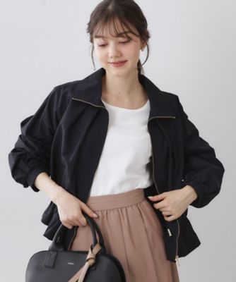 スタンドカラーペプラムブルゾン【洗濯機OK】（2002578192