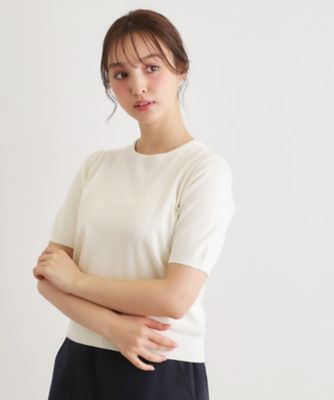 洗える／5分袖／同素材アイテムあり】ソフトタッチ プルオーバー