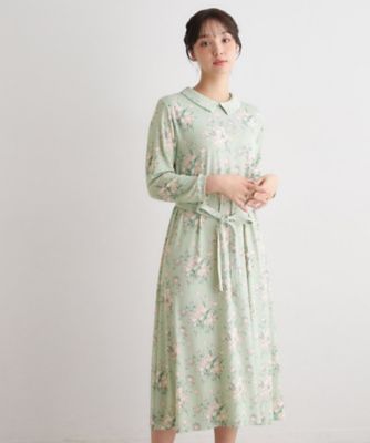 ＜LAURA ASHLEY＞【洗える／ジャージ素材／同柄アイテムあり】サトクリフ　チューリップス柄ワンピース（２００２５７８５２９）