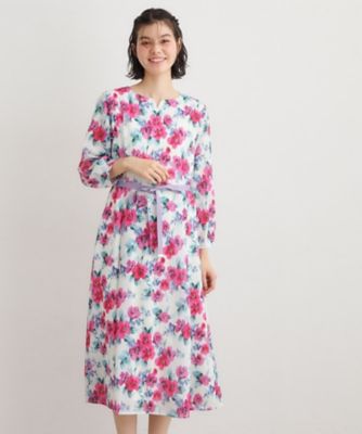 洗える／同柄アイテムあり】フリーサム ヘイズ柄ワンピース