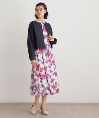 洗える／同柄アイテムあり】フリーサム ヘイズ柄ワンピース