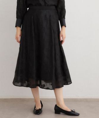 ＜LAURA ASHLEY＞【セットアップ可】ランズウィック柄　刺繍フレアスカート（２００２５７８５３４）