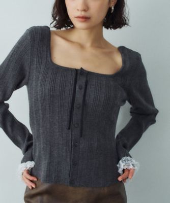 lace frill cardigan（2002578691