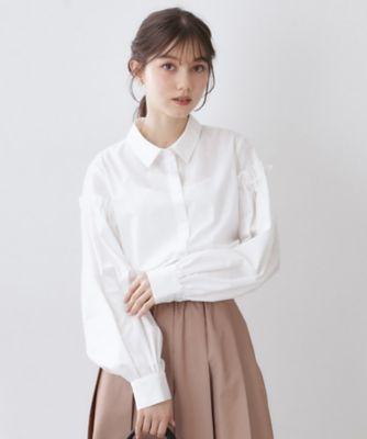 ＜index (Women)＞ボリュームスリーブブラウス【洗濯機ＯＫ】《５ｃｏｌ》（２００２５７８７１６）