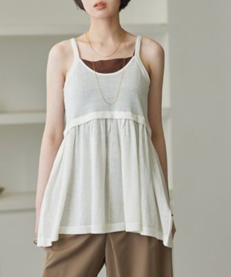 ＜GALLEST (Women)＞ギャザーフレアニットキャミ（２００２５７８９３２）