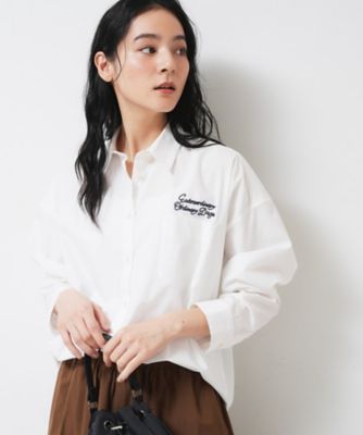 洗える】刺繍ロゴ入りオーバーシャツ（2002579405