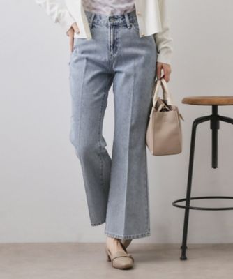 ＜index (Women)＞フレアデニムパンツ【洗濯機ＯＫ】（２００２５８００３６）