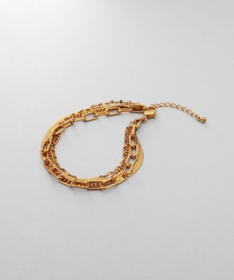 ＜COCOHNIK ONKITSCH (Women)＞シルバー　コンビネーションチェーン　クアッドブレスレット　ＧＰ（２００２５８０１２１）