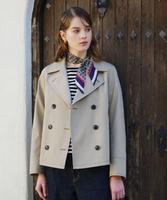 撥水素材】Aラインショートトレンチコート（2002580193