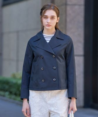 ◯レキップ Aライン ショート トレンチ ジャケット ライトアウター 羽織り ウォッシャブル／撥水素材】Aラインショートトレンチジャケット