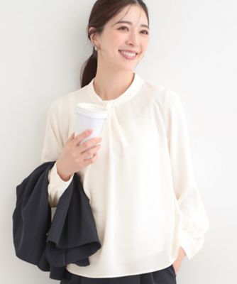 ＜SHOO LA RUE (Women)＞【洗濯機可／吸水速乾】ボウタイ風デザインブラウス（２００２５８０２３４）