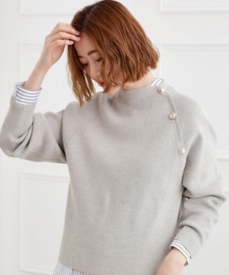 ラグランスリーブ肩ボタンニット（2002580306） | GROVE