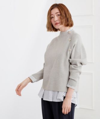 stoneアイボリー ラグランスリーブ ニット stoneアイボリー ラグランスリーブ ニット ラグランスリーブリブニット