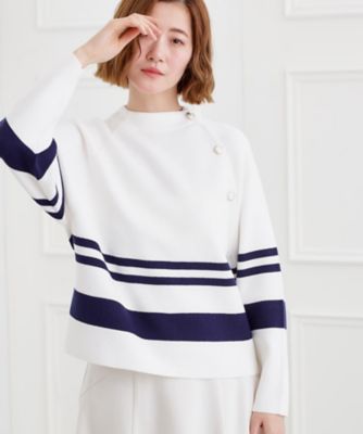 stoneアイボリー ラグランスリーブ ニット FRAMeWORK（フレームワーク） ニット セーター 「追加」ラグラン