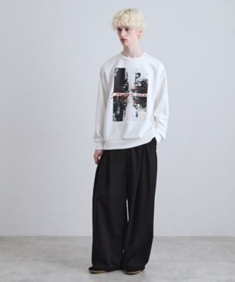 アーバングラフィックブラシ刺繍長袖Tシャツ（2002580316