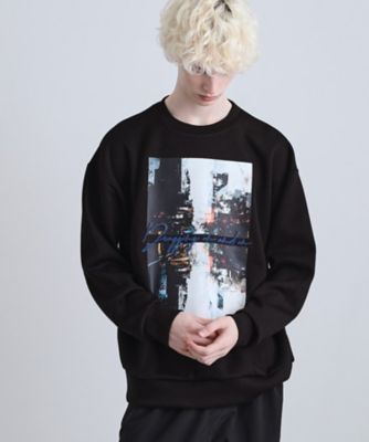 アーバングラフィックブラシ刺繍長袖Tシャツ（2002580316