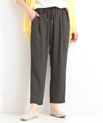 ＜SHOO LA RUE (Women)＞【セットアップ可／ひんやり／ＵＶ／ＳＳ－３Ｌ】さらさらぷるん　イージーテーパードパンツ（２００２５８０８９９）