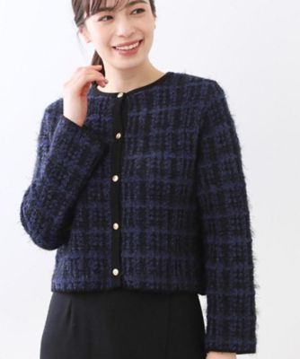 お食事会やお出かけに◎】ふんわりジャカード編みカーディガン