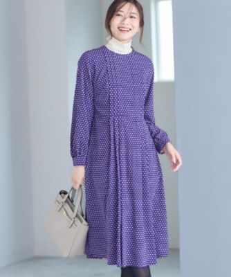 通勤にもお出かけにも◎】ジオメプリントクラシカルワンピース