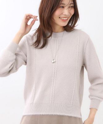 ＜Reflect (Women)＞【ほんのりラメ感◎】ケーブル柄ニット（２００２５８０９７５）