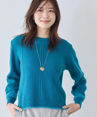 ほんのりラメ感◎】ケーブル柄ニット（2002580975