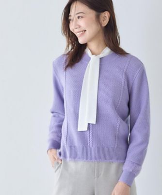 ほんのりラメ感◎】ケーブル柄ニット（2002580975