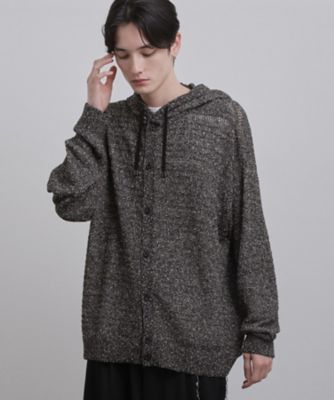 パターンドメッシュニットパーカー（2002581620） | tk