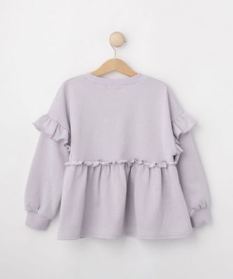 100－150cm】ラメ裏毛ペプラムトップス（2002581635