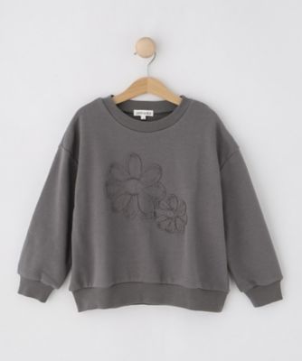 100－150cm】フラワー刺繍スウェット（2002581658