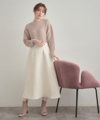 リーフジャカードフレアスカート（2002581663） | COUTURE