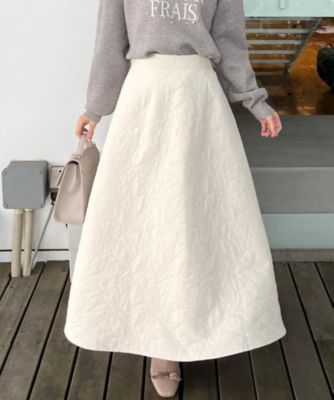 リーフジャカードフレアスカート（2002581663） | COUTURE