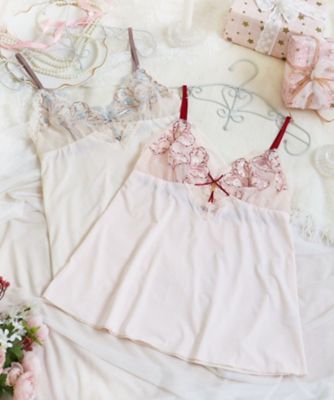 新品タグ付き♡ミストレアス♡バレエコアぺプラムキャミソール♡オフホワイト フローチェ キャミソール（2002582136） | Risa Magli