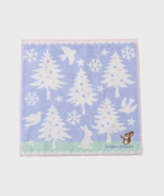 ギフトにおすすめ！】リス刺繍 クリスマスタオルハンカチ