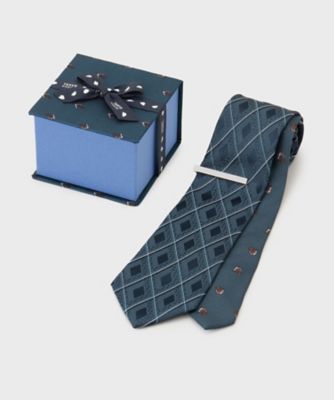 いたち BOXセット】イングリッシュガーデン ネクタイ＆タイバー