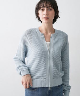 【OFF WHITE】<Steve Alan>メッシュ ニット カーディガン Steve Alan＞メッシュ ニット カーディガン